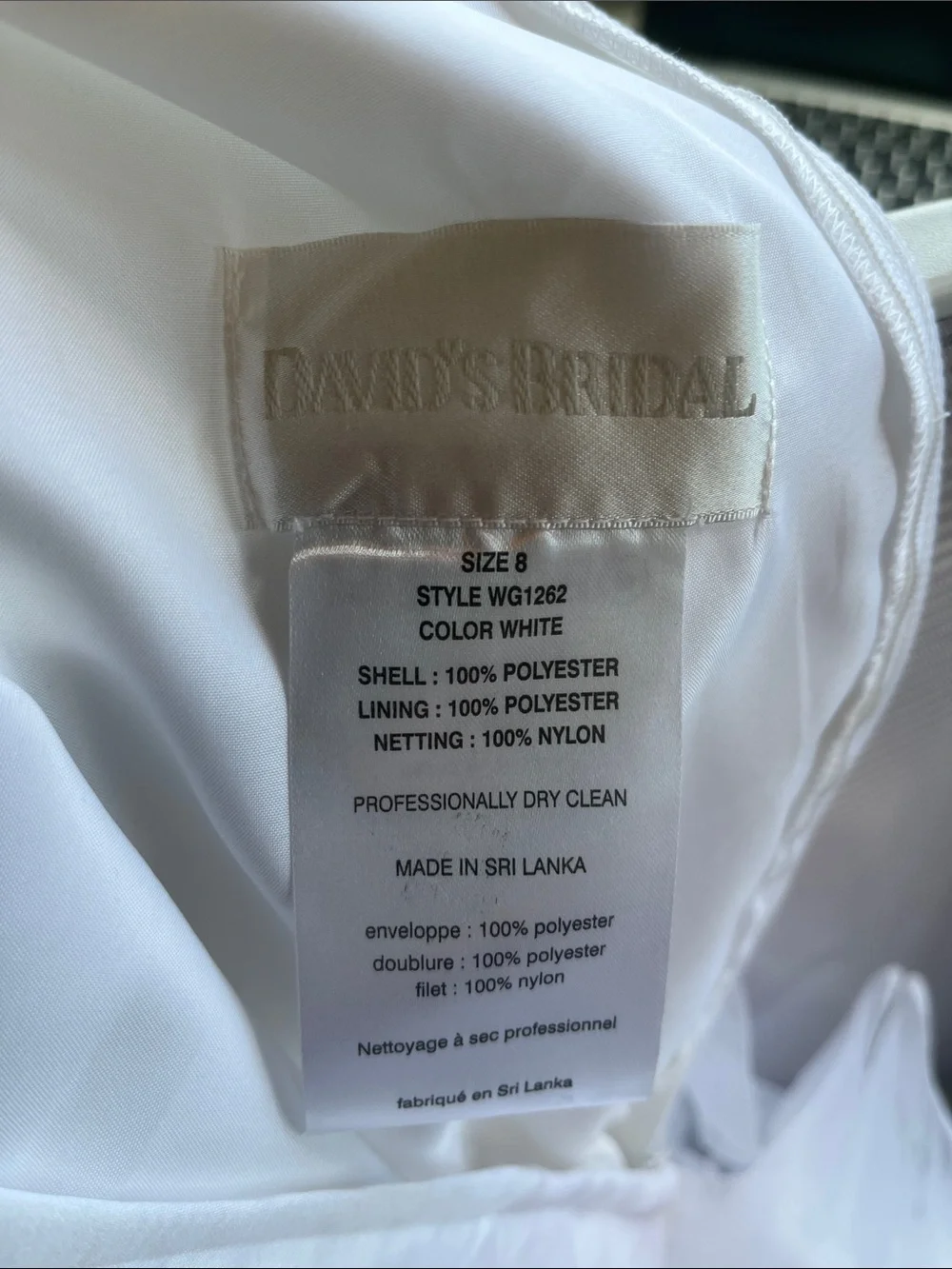 David's Bridal White Tiered Flower Waist Girls' Dress - Picture 2 of 5